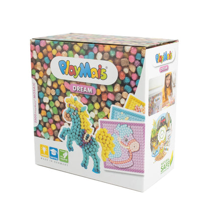 PlayMais MOSAIC Dream Pony creative craft kit for girls & boys from 3 years | 2300 6 mosaic templates with lovely ponies | stimulates creativity & motor skills | natural toy