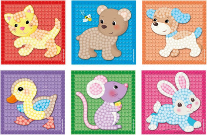 PlayMais - Mosaic Little Friends, 2300 piezas, juego de manualidades (Loick Biowertstoff GmbH 22AH160182) , color/modelo surtido