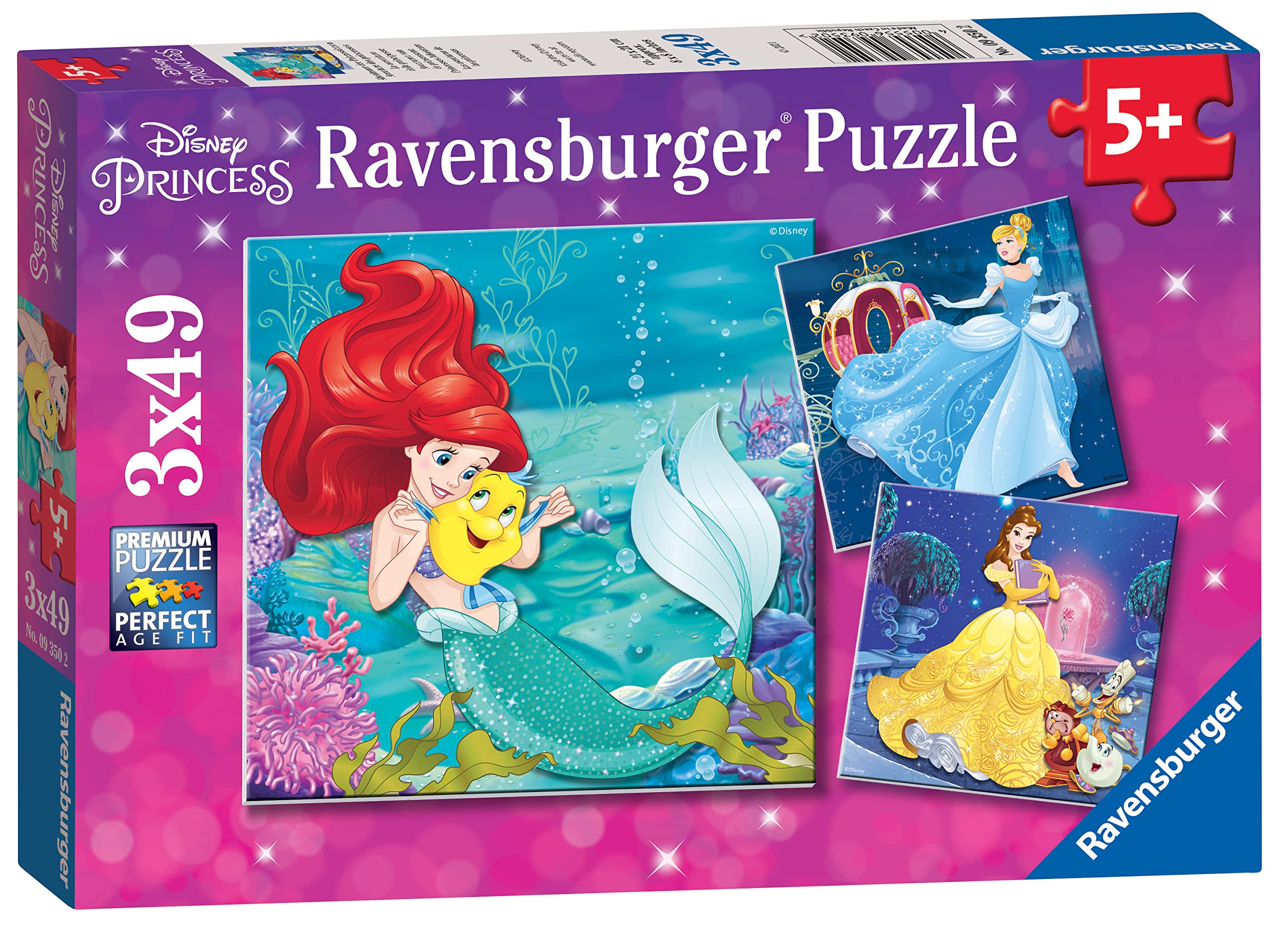 Ravensburger Disney Princess Adventure 3 x 49 Piece Jigsaw Puzzles for Kids Age 5 Years Up