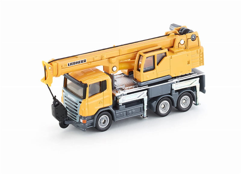 siku 1859, Telescopic crane truck, 1:87, Metal/Plastic, yellow, Telescopic boom