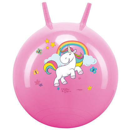John Printed hopper ball, bouncy ball, jumping ball, space hopper, hopper ball for inside and outside, re-inflatable, robust, fitness for children
