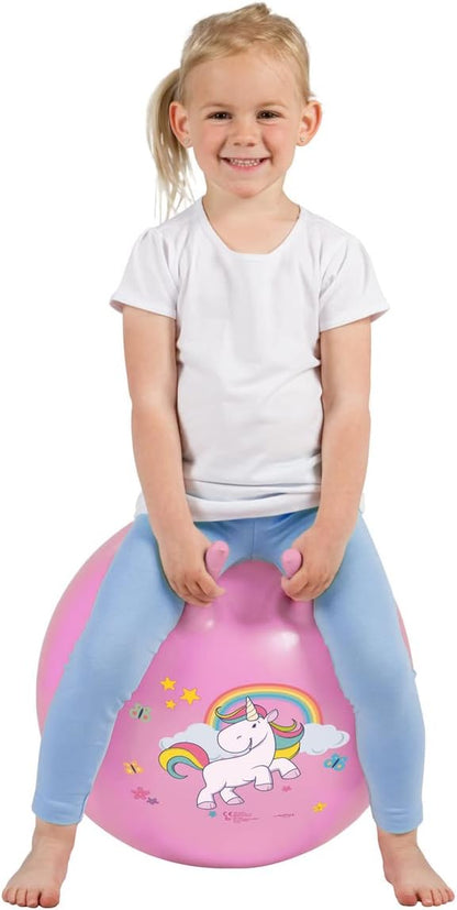 John Printed hopper ball, bouncy ball, jumping ball, space hopper, hopper ball for inside and outside, re-inflatable, robust, fitness for children