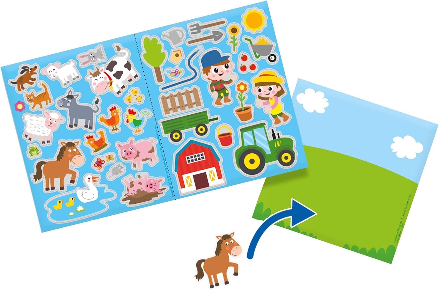 SES Creative 14271 Window Stickers Farm, Mixed