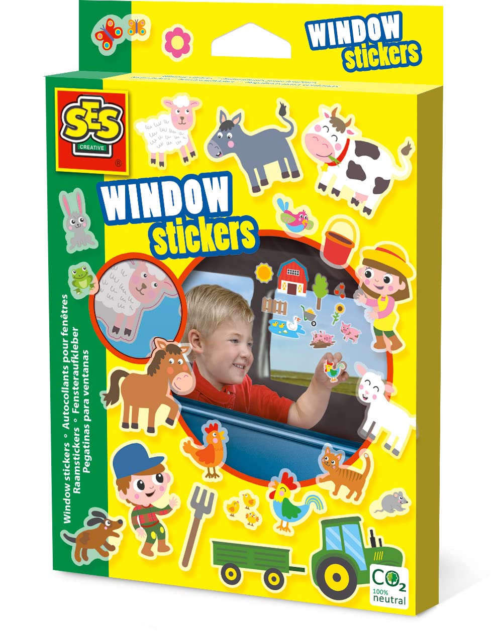 SES Creative 14271 Window Stickers Farm, Mixed