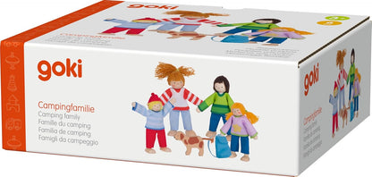 GOKI 51863 Flexible Puppets Camping Familiy, Multicolor, S