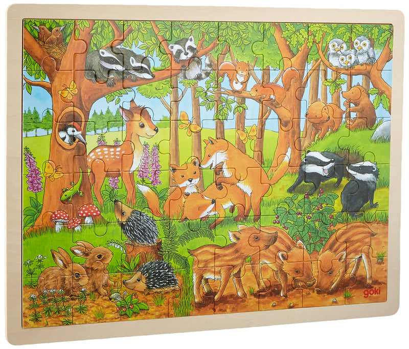 goki- Animals Encaje, animalitos en el Bosque, Multicolor (57734