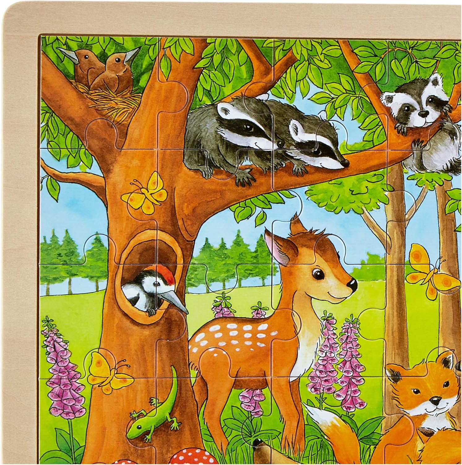 goki- Animals Encaje, animalitos en el Bosque, Multicolor (57734