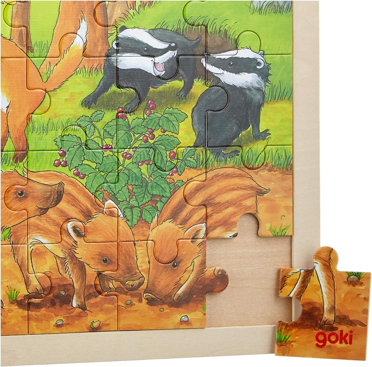goki- Animals Encaje, animalitos en el Bosque, Multicolor (57734