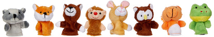 Goki 50962 Finger Puppets Set Forest Animals Set of 8 Fabric