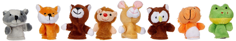 Goki 50962 Finger Puppets Set Forest Animals Set of 8 Fabric