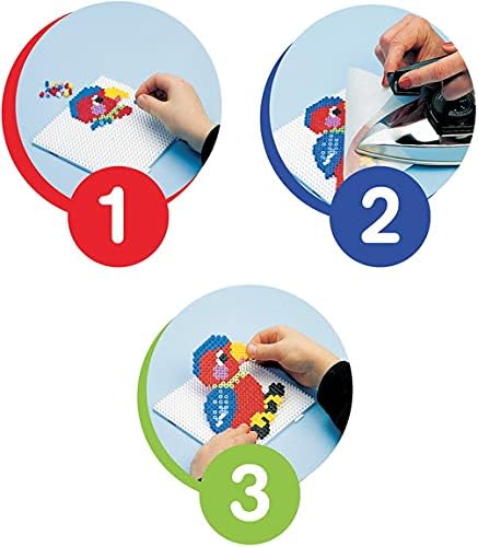 Hama - Midi Pot Rouge - 7000 Perles + 2 Plaques Couleurs - Taille Midi ø 5 mm - Réf 2020