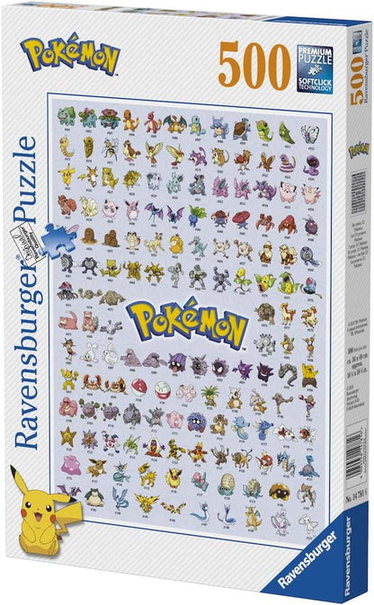 Ravensburger Puzzle 14781 - Pokémon - 500 Teile Puzzle für Erwachsene und Kinder ab 12 Jahren, Pokémon Puzzle, Pokémon Geschenke
