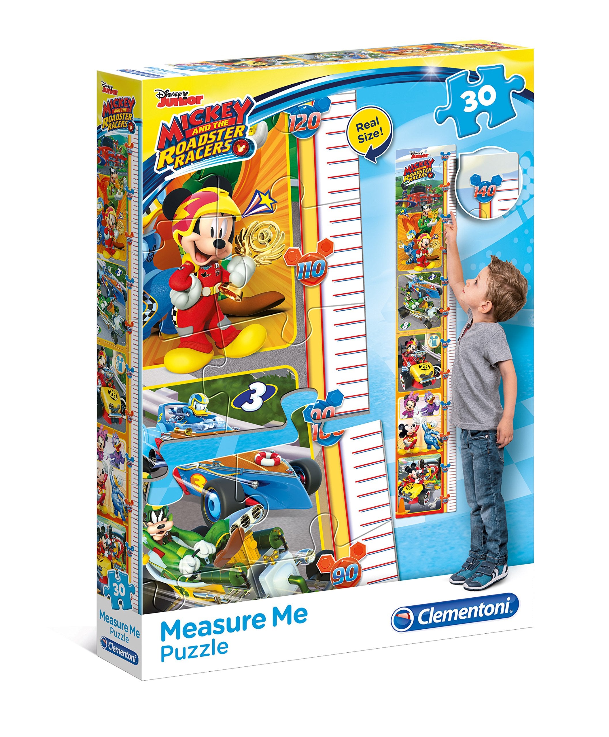 Clementoni - Puzzle - Measure Me - Mickey And The Roadset Racers