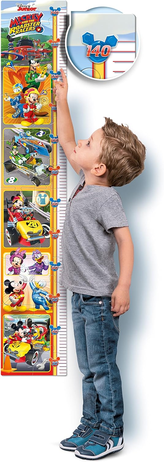 Clementoni - Puzzle - Measure Me - Mickey And The Roadset Racers