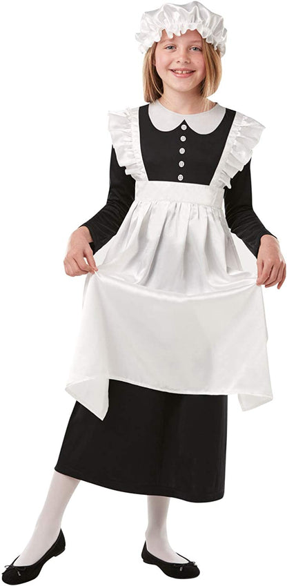 Rubies Official Victorian Maid Girls Costume, Kids Fancy Dress, Book Week Costume Halloween
