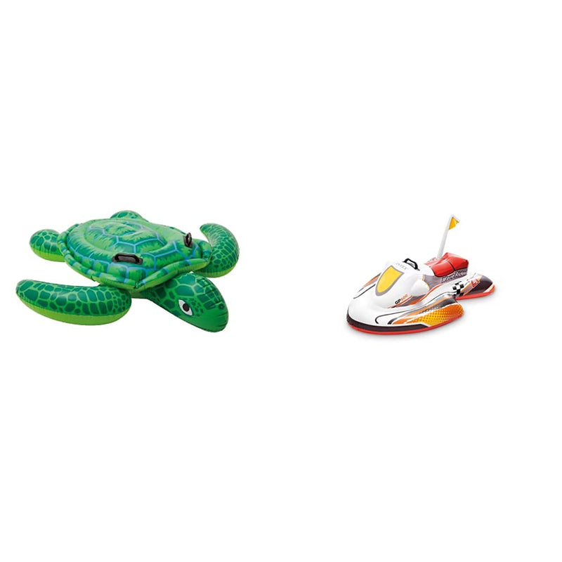 Intex Lil' Sea Turtle Ride On 1.50m x 1.27m Swimming Pool Beach Toy #57524NP Single