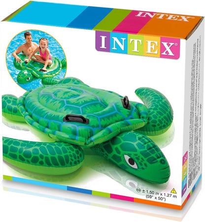 Intex Lil' Sea Turtle Ride On 1.50m x 1.27m Swimming Pool Beach Toy #57524NP Single
