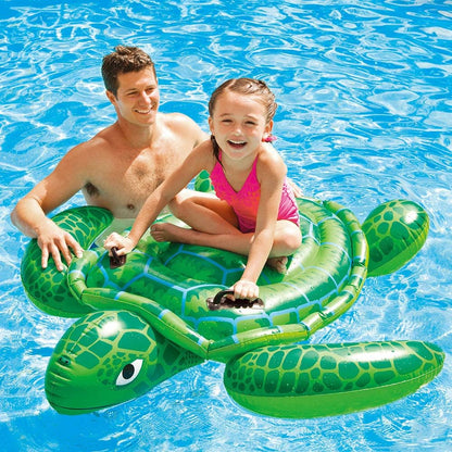 Intex Lil' Sea Turtle Ride On 1.50m x 1.27m Swimming Pool Beach Toy #57524NP Single