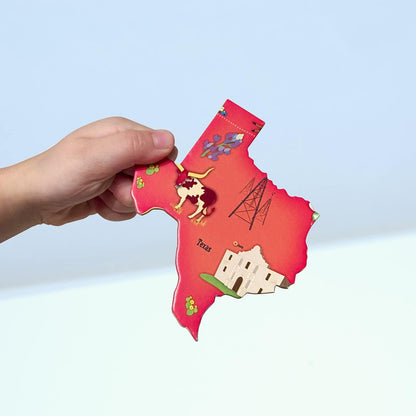 MasterPieces 60 Piece Educational Jigsaw Puzzle for Kids - USA Map State Shaped - 16.5"x12.75" USA Map w/ State Pieces