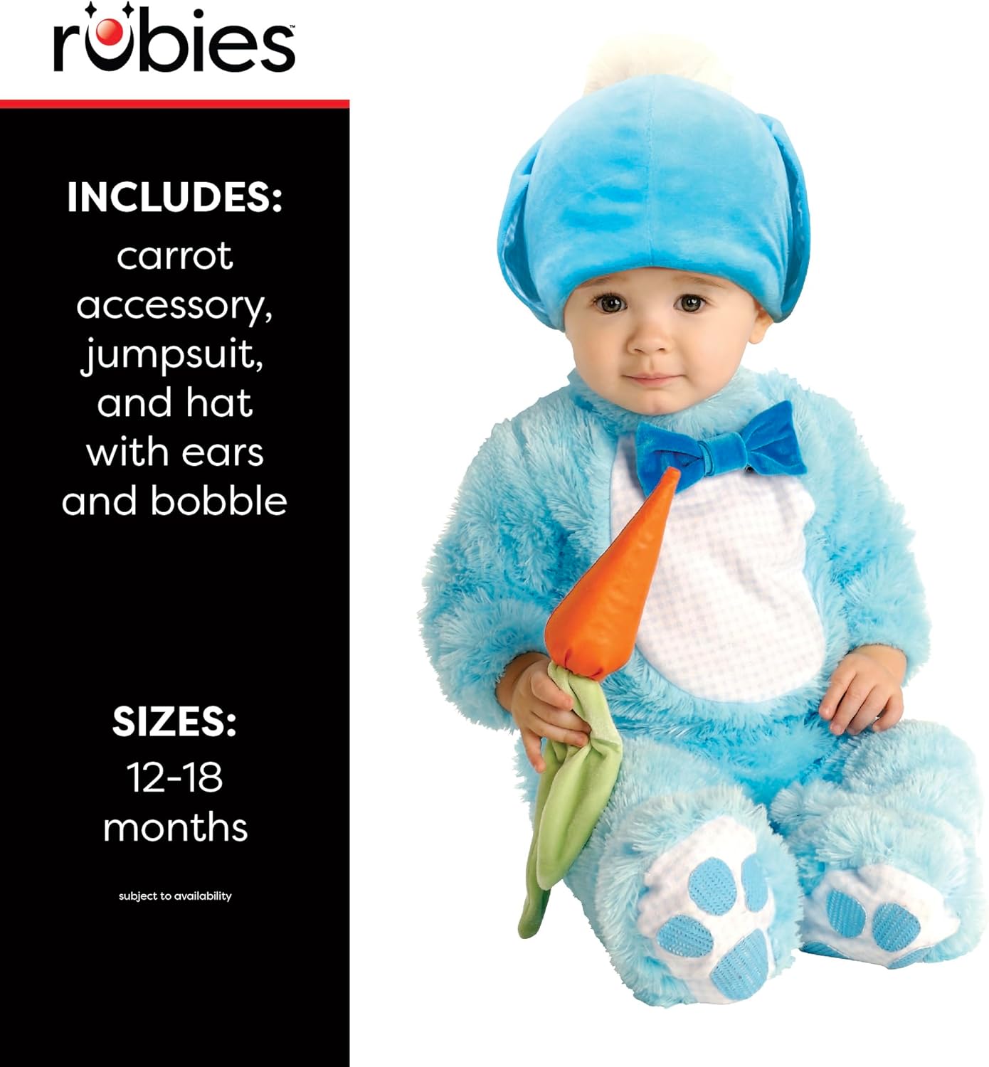 Rubie's Official Handsome Lil' Rabbit Infant and Toddler Costume, Blue, Kids Fancy Dress, World Book Day