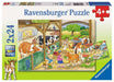Ravensburger Puzzle – 09195 Child Classic – Day At The Farm – 2 x 24 Pieces unique