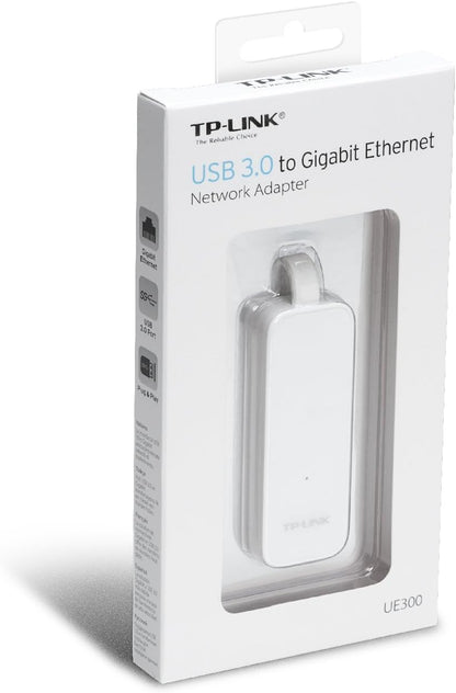 TP-Link UE300 USB 3.0 to Gigabit Ethernet Adapter, USB to RJ45 Lan Wired Adapter for Ultrabook, Chromebook, Laptop, Desktop, Plug and Play for Windows (XP/Vista/7/8/8.1), MacOS 10.9/10.10, Linux OS