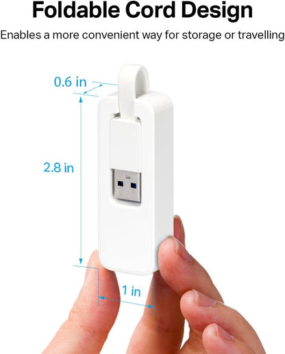 TP-Link UE300 USB 3.0 to Gigabit Ethernet Adapter, USB to RJ45 Lan Wired Adapter for Ultrabook, Chromebook, Laptop, Desktop, Plug and Play for Windows (XP/Vista/7/8/8.1), MacOS 10.9/10.10, Linux OS