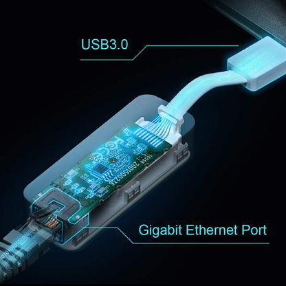 TP-Link UE300 USB 3.0 to Gigabit Ethernet Adapter, USB to RJ45 Lan Wired Adapter for Ultrabook, Chromebook, Laptop, Desktop, Plug and Play for Windows (XP/Vista/7/8/8.1), MacOS 10.9/10.10, Linux OS