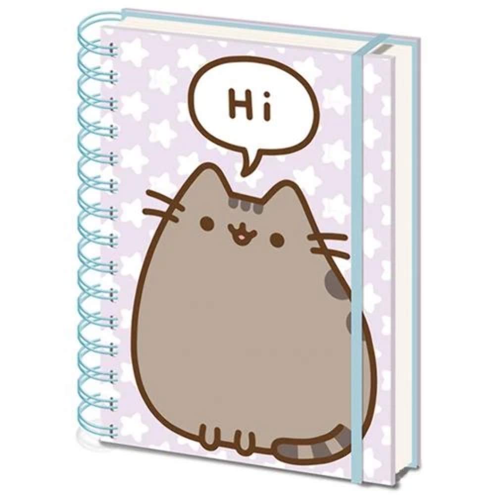 Pyramid International | Pusheen | A5 | Notebook | Purple | Hi & Bye | Lined | Present | Birthday | Christmas | Kids | Adult