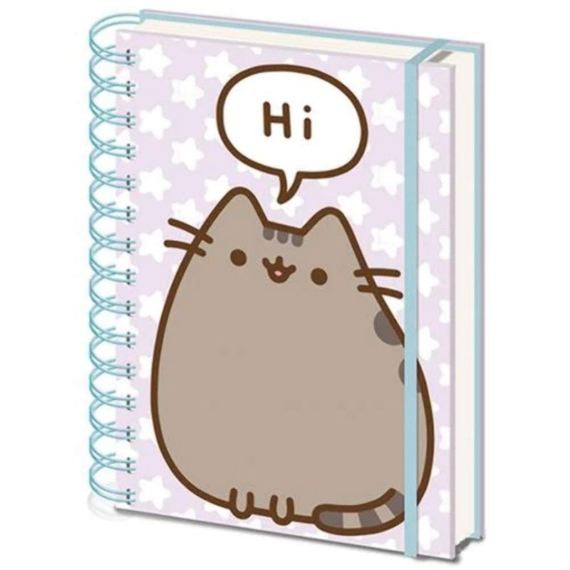 Pyramid International | Pusheen | A5 | Notebook | Purple | Hi & Bye | Lined | Present | Birthday | Christmas | Kids | Adult