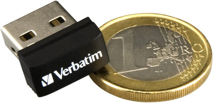 Verbatim Store 'n' Stay Nano USB-Stick 32GB, USB 2.0, USB Speicherstick mini, für Laptop Notebook Ultrabook TV Autoradio, USB Nano Stick, USB Stick kurz, schwarz