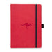 Dingbats - Wildlife Dotted Medium Notebook, Red Kangaroo, A5 - Hardcover Notebook - PU Leather - Perforated, Cream 100gsm Ink-Proof Paper