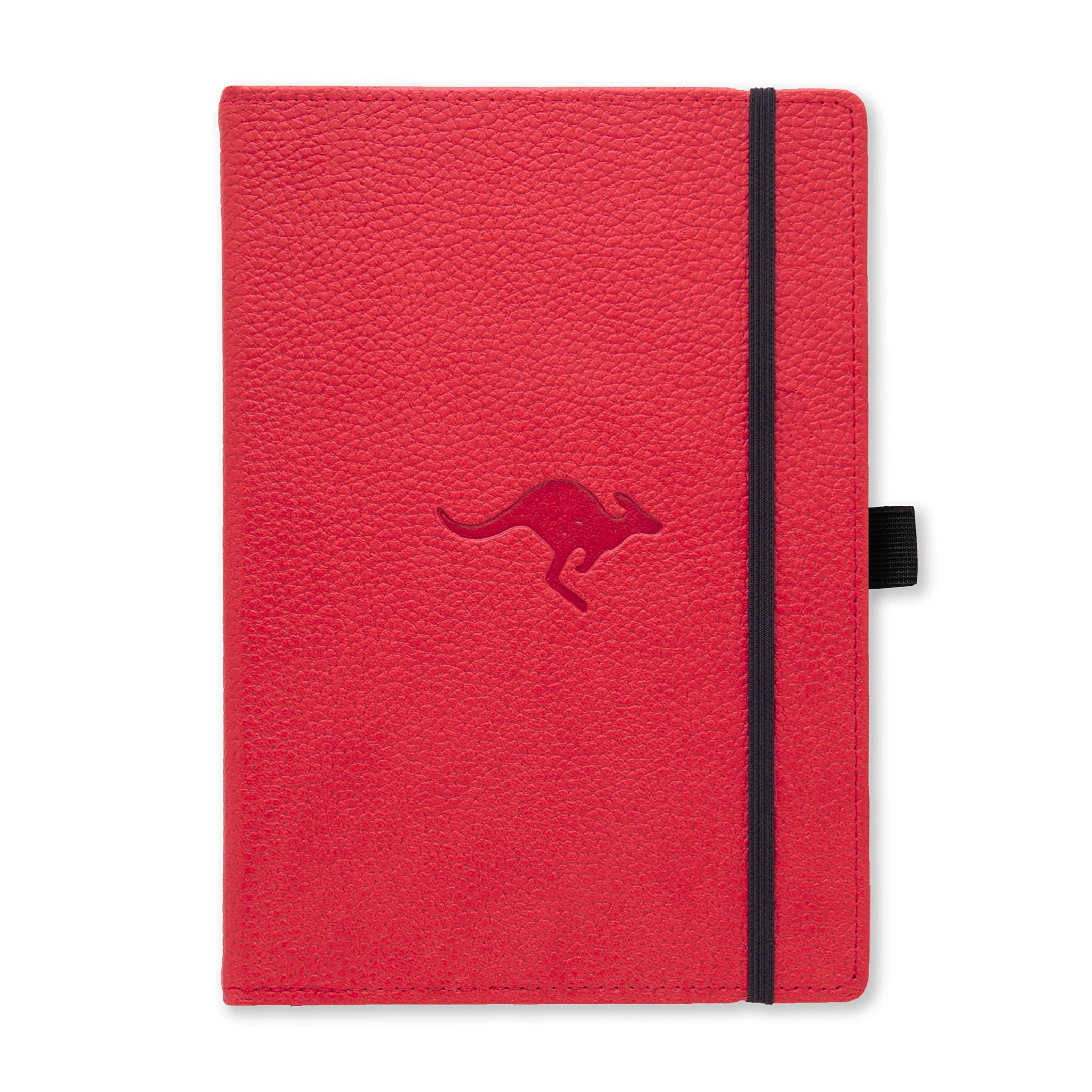 Dingbats - Wildlife Dotted Medium Notebook, Red Kangaroo, A5 - Hardcover Notebook - PU Leather - Perforated, Cream 100gsm Ink-Proof Paper