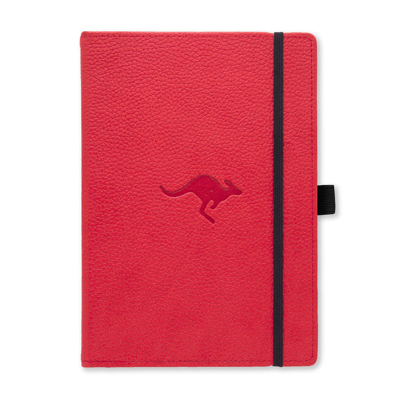 Dingbats - Wildlife Dotted Medium Notebook, Red Kangaroo, A5 - Hardcover Notebook - PU Leather - Perforated, Cream 100gsm Ink-Proof Paper