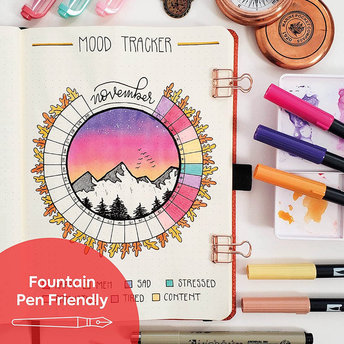 Dingbats - Wildlife Dotted Medium Notebook, Red Kangaroo, A5 - Hardcover Notebook - PU Leather - Perforated, Cream 100gsm Ink-Proof Paper