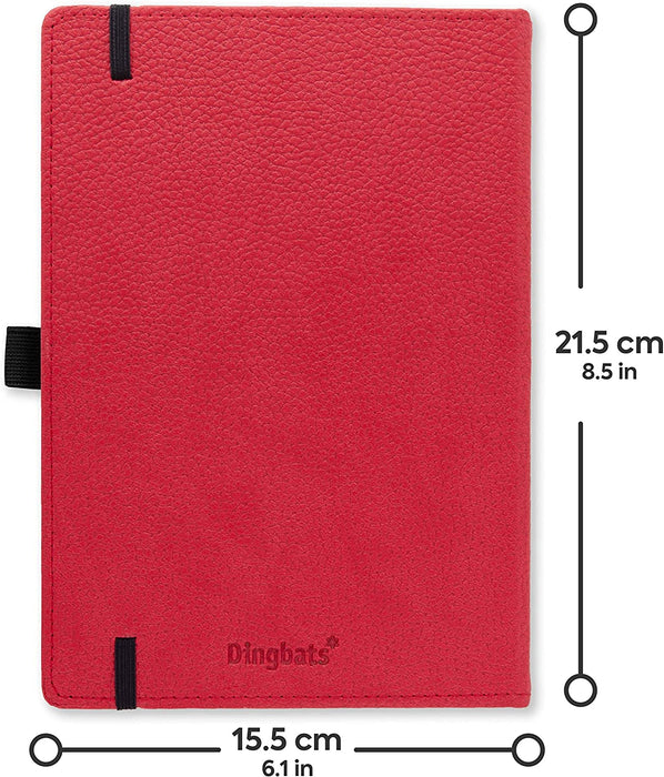 Dingbats - Wildlife Dotted Medium Notebook, Red Kangaroo, A5 - Hardcover Notebook - PU Leather - Perforated, Cream 100gsm Ink-Proof Paper