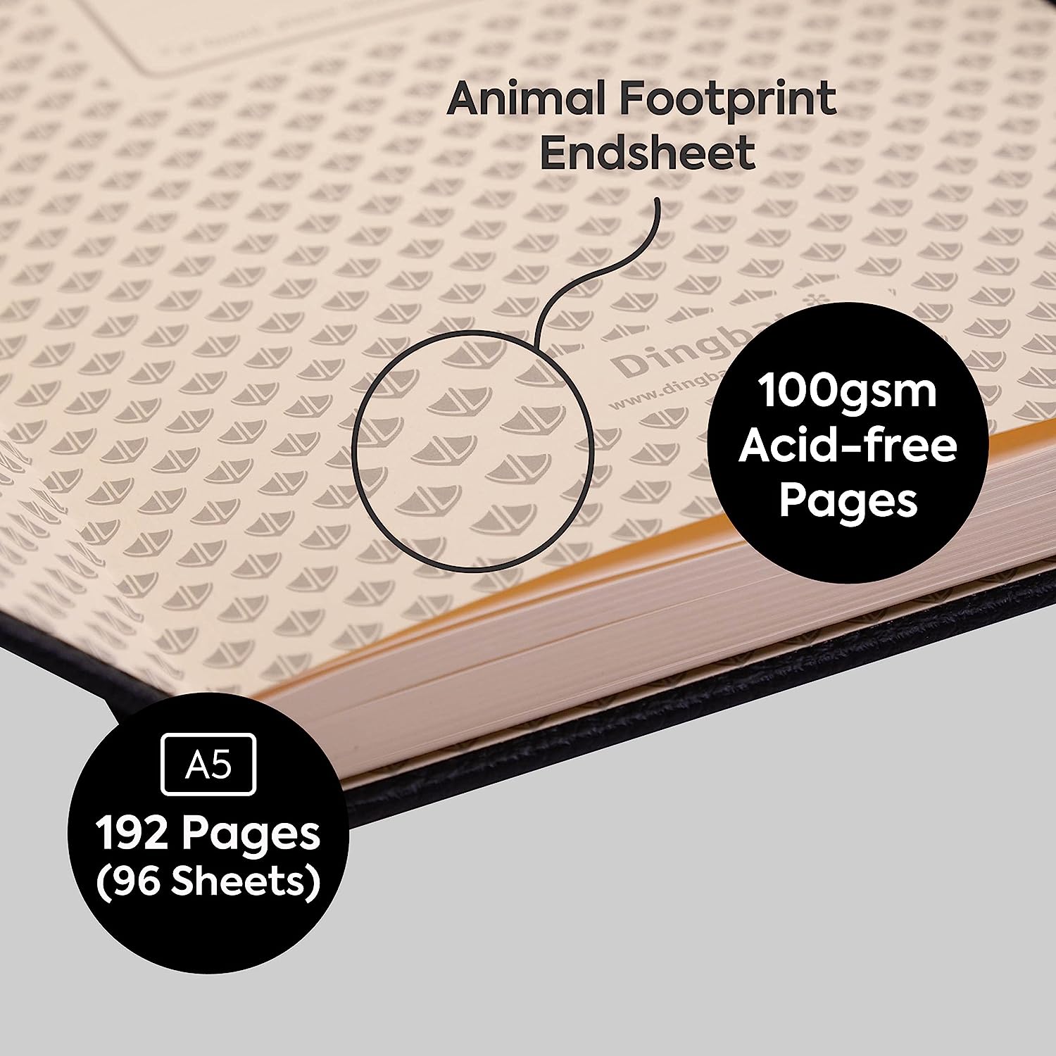 Dingbats* Notebooks - Wildlife Lined Medium Notebook, Black Duck, A5 - Hardcover - Cream 100gsm Ink-Proof Paper - Includes Pocket & Bookmark