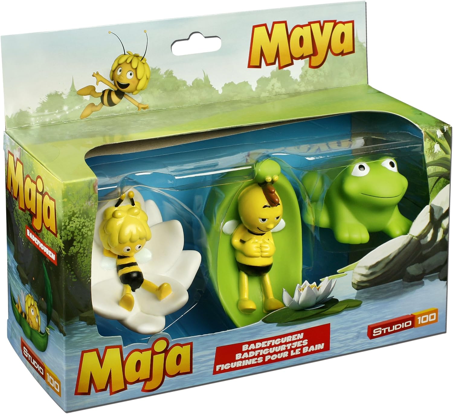 Studio 100 MEMA00000050 Biene Maja MEMA0000050 Maya The Bee Bath Figurines 3 Pieces, 1-Pack