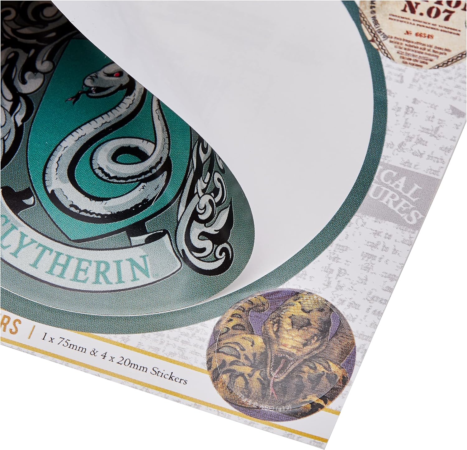 Wizarding World Harry Potter-Slytherin - Adesivo in vinile, multicolore, 10 x 12,5 cm, Wizarding World Harry Potter-Slytherin Vinyl Sticker, Multi-Color, 10 x 12.5cm, Wizarding World Harry Potter Autocollant en vinyle Motif Serpentard Multicolore 10 x 12,