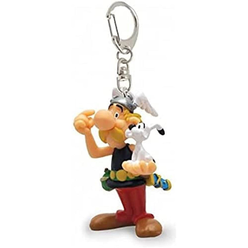 Plastoy Asterix and Idefix Key Ring, 6 cm PVC Figurine, Unisex-Adults, Mulitcolor