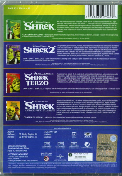 shrek 1-4 collection (4 dvd) box set DVD Italian Import