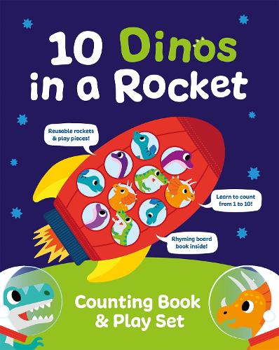 10 Dinos in a Rocket (Counting Book & Play Set