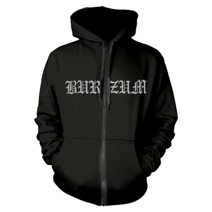 BURZUM - ASKE BLACK Hooded Sweatshirt with Zip Medium