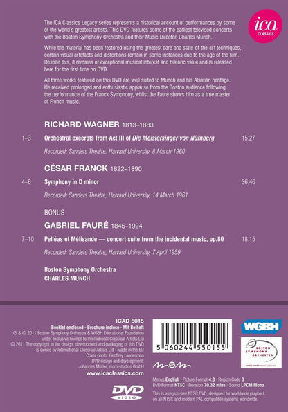 Various: Boston Symphony Orchestra (Die Meistersinger Excerpts/ Symphony/ Pelleas Et Melisande)