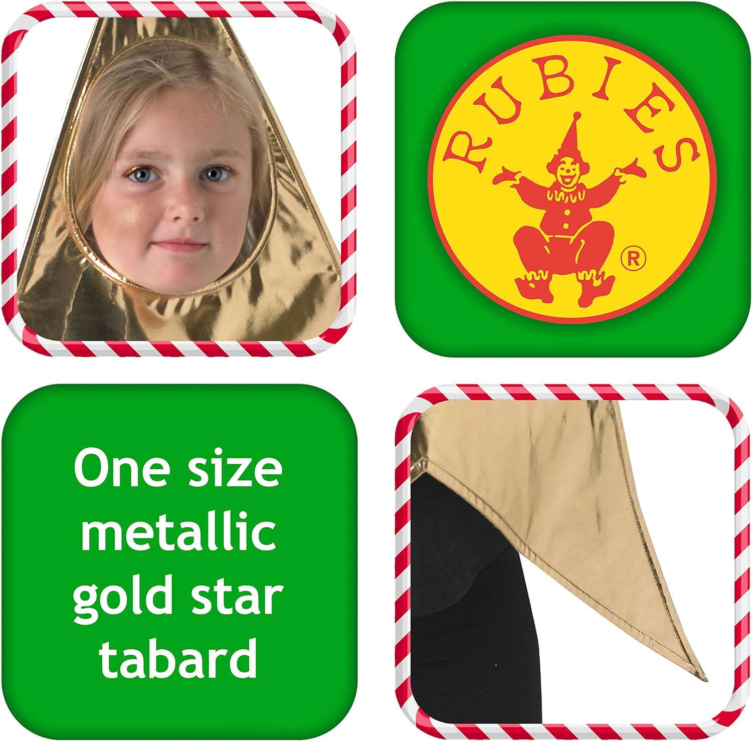 Rubie's Official Child's Nativity Star Christmas Costume ,Gold 4-6 Years, One Size