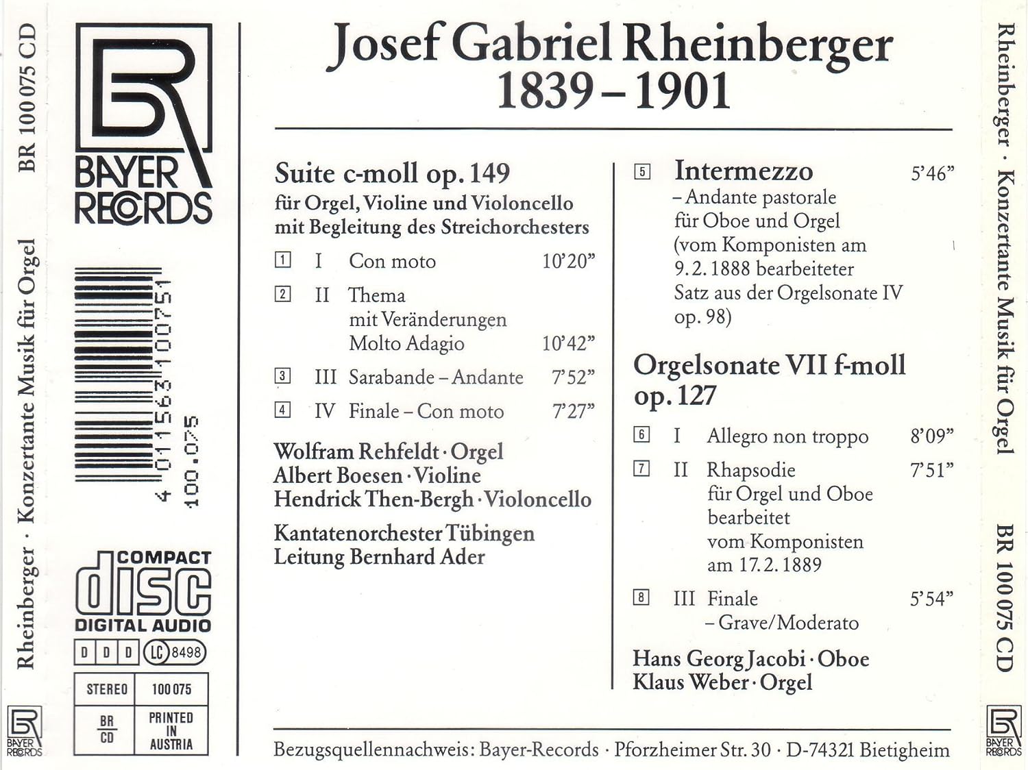Konzertante Musik Fuer Orgel