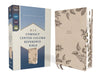 NIV, Compact Center-Column Reference Bible, Leathersoft, Stone, Red Letter, Thumb Indexed, Comfort Print