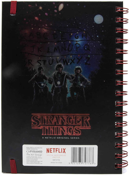 Stranger Things A5 Wiro Notebook with Metallic Cover featuring the Cast of Season 1 - Official Merchandise