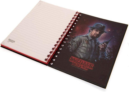 Stranger Things A5 Wiro Notebook with Metallic Cover featuring the Cast of Season 1 - Official Merchandise
