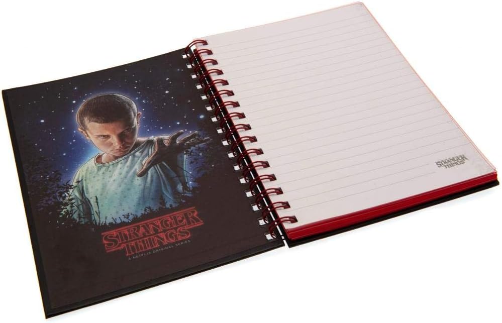 Stranger Things A5 Wiro Notebook with Metallic Cover featuring the Cast of Season 1 - Official Merchandise